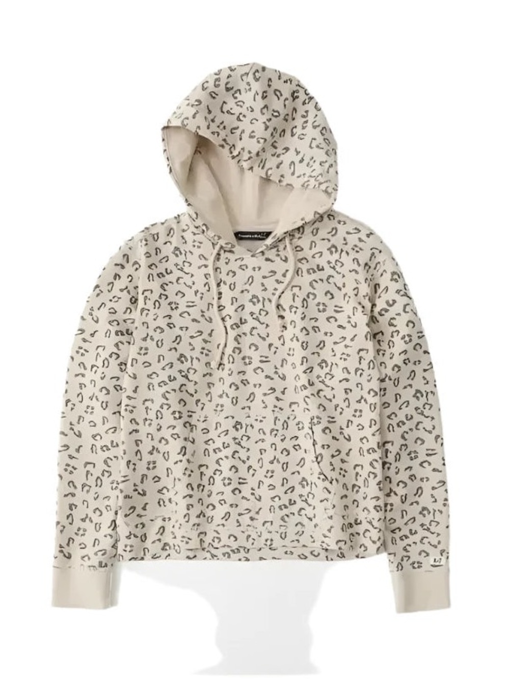 🐆 Cream Leopard Print Hoodie